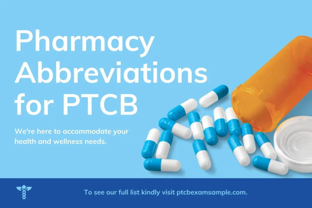 Pharmacy Abbreviations for PTCB